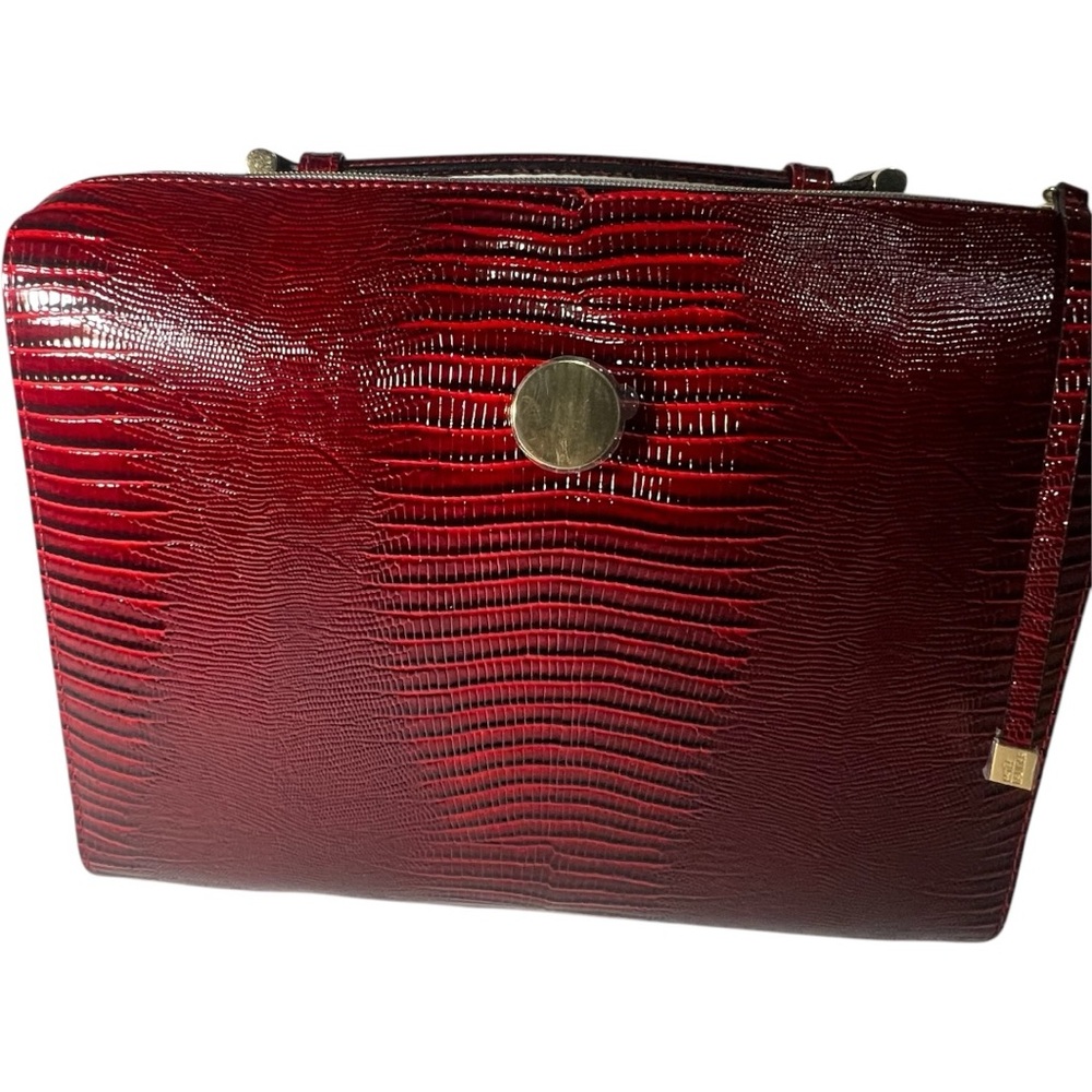 ESTEE LAUDER Beauty Makeup Travel case red faux leather Cosmetic organizer